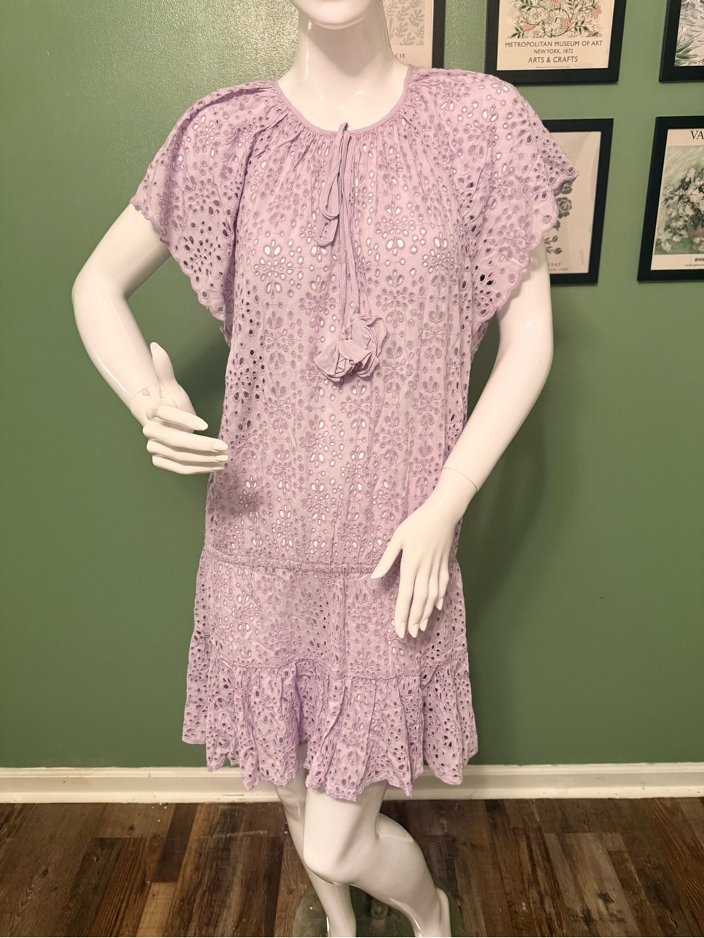 Cartolina Nantucket Lavender Eyelet Embroidery NWT Coverup